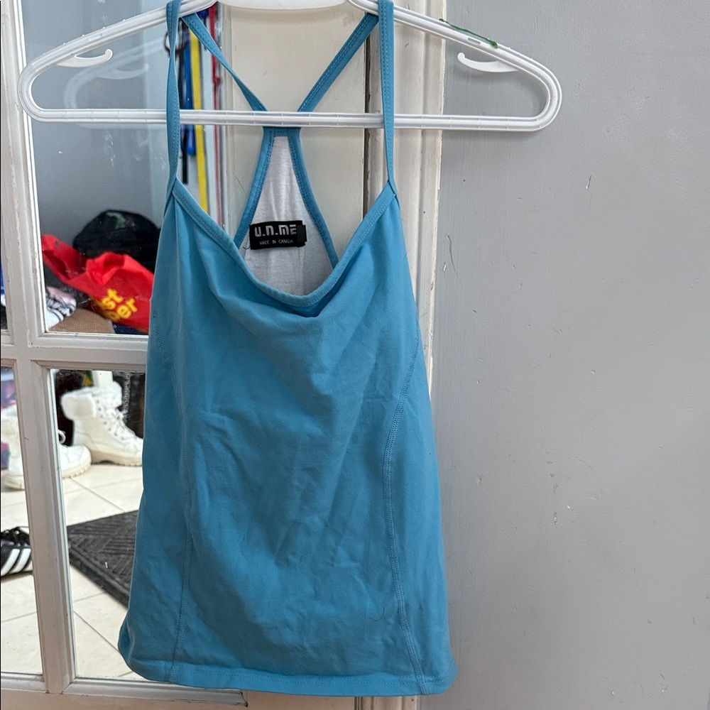 Teal Cowl Neck Double-Strap Tank